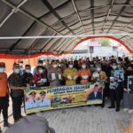 kegiatan pelaksanaan pembagian masker Dinas Kesehatan Kabupaten Barito Selatan bersama Bapak Wakil Bupati, Ibu Pj. Sekda, Bapak Kapolres dan beberapa Kepala OPD serta Organisasi PMI