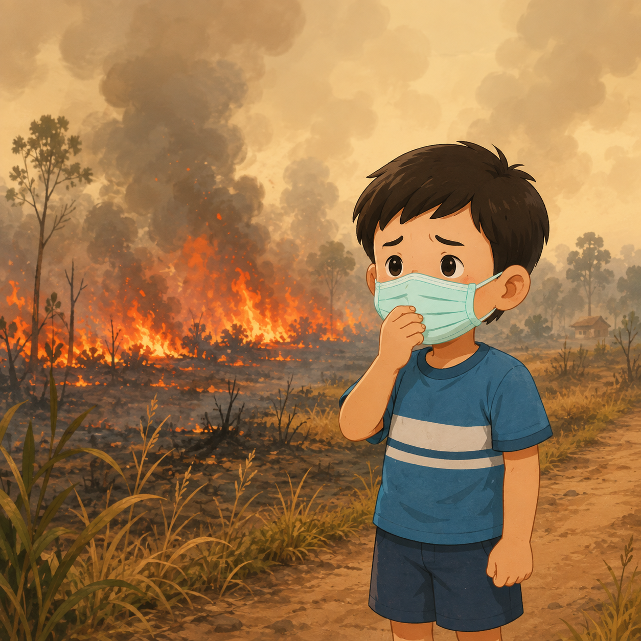 Bahaya Kabut Asap bagi Anak dan Pertolongan Pertama Sebelum ke Fasilitas Kesehatan